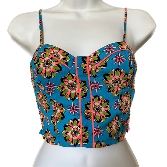 Flying Tomato Tops - Flying Tomato Neon Geometric Crop Top